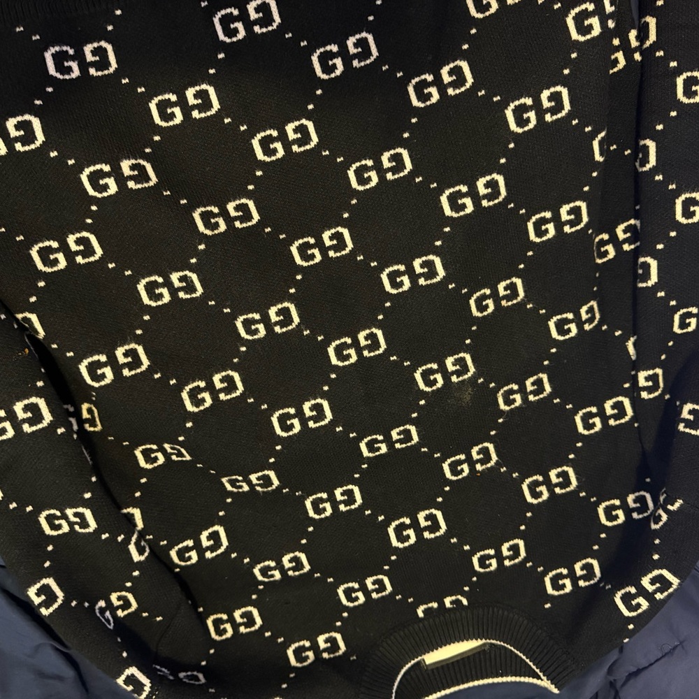 Gucci Monogram Black and White Knit